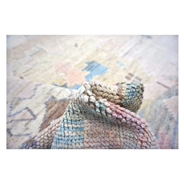 21st Century Turkish Oushak Wool 11x15 Ivory, Brown & Slate Blue Handmade Area Rug #1144196 For Sale - Image 11 of 11
