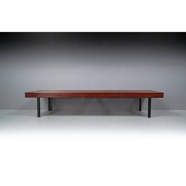 Black Large Mahogany Bench from Wiener Werkstätten, 1960s For Sale - Image 8 of 18