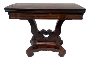 American Empire Mid 19th Century Mahogany Game Table