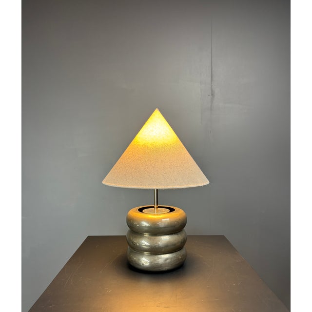 Mid-Century Modern French Silver Plated Table Lamp, 1950s For Sale - Image 14 of 18