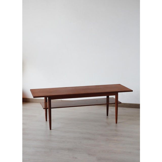 Vintage Scandinavian Teak Coffee Table, Denmark, 1960s For Sale - Image 13 of 14