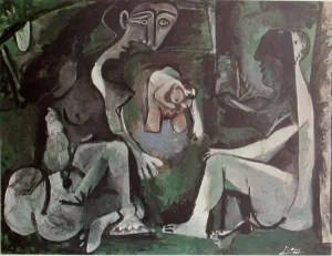 1980s "Le Dejeuner sur L'Herbe II" (Luncheon on the Grass) Lithograph After Pablo Picasso