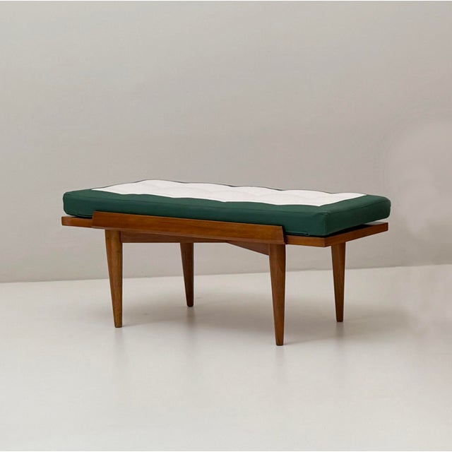 Mid-Century Upholstered Bench, 1960s For Sale - Image 10 of 10