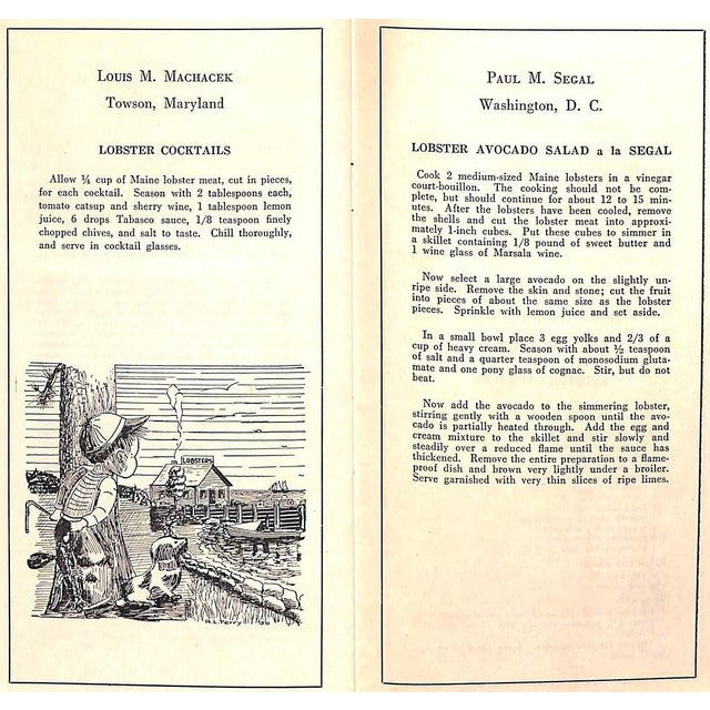 "Maine: 27 New Lobster Recipes" 1955 For Sale - Image 9 of 14