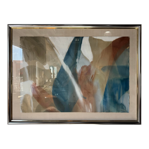 1980’s Johnson Expressionist Abstract Acrylic Painting, Framed