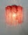 Vintage Murano Glass Tube Wall Sconces with 5 Pink Alabaster Glass Tube, 1990, Set of 2 For Sale - Image 12 of 18