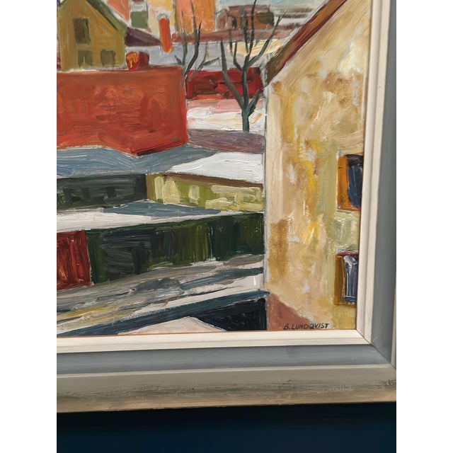 Bertil Lundqvist, Landscape, 1950s, Oil Painting on Panel, Framed For Sale - Image 10 of 18