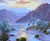 Realism Vintage Sunset Landscape Painting, Oil on Canvas, Signed by Leyette Edens For Sale - Image 3 of 8