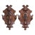 Pair of 18th Century French Carved Oak Hunting Plaques With Wrought Iron Handles For Sale