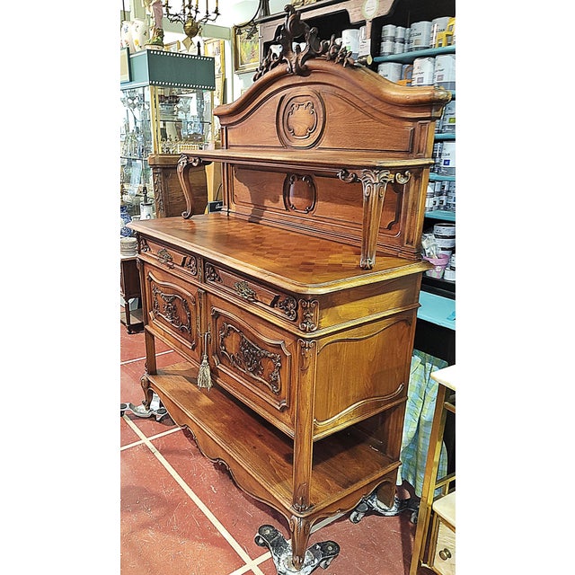 French Country Louis XV Style Sideboard Server For Sale - Image 13 of 18