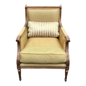 Antique Louis XVI Style Gold Armchair