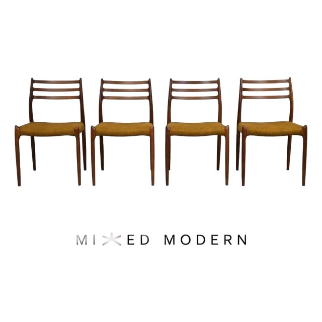 1950s Niels Moller Danish Teak Dining Chairs - Set of 4 For Sale