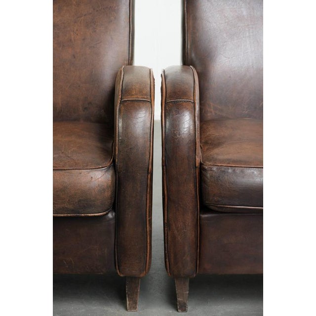 Vintage Sheepskin Armchairs, Set of 2 For Sale - Image 9 of 18
