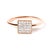 10K Rose Gold 1/3 Cttw Invisible Set Princess Cut Diamond Composite Square Shape Ring (H-I color, I1-I2 clarity) - Size 9 For Sale
