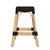2020s Robias 24.5 in. Seat Height Rectangular Rattan Backless Counter Stool with Footrest, Black/ Natural Rattan Frame For Sale - Image 5 of 7