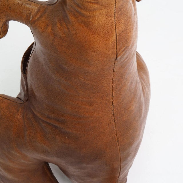 Brown Vintage Leather Kangaroo by Dimitri Omersa for Abercrombie & Fitch, 1960s For Sale - Image 8 of 10