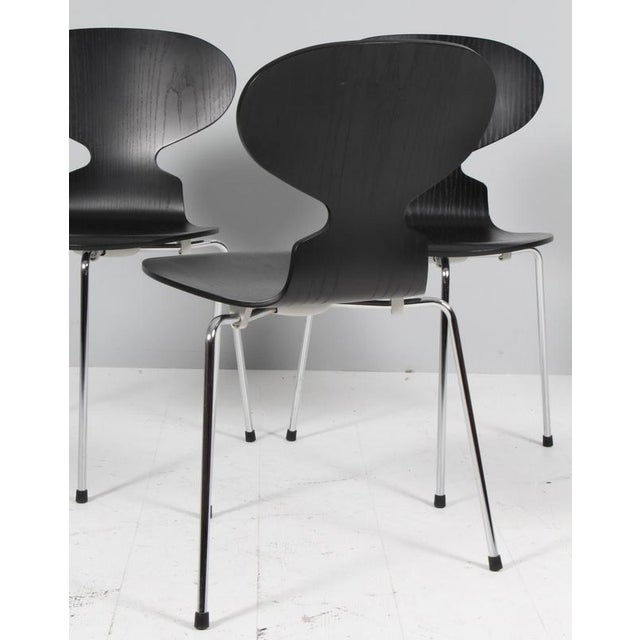 Egg Shaped Dining Table, Chairs and Lamp Annivesary Edition attributed to Arne Jacobsen for Fritz Hansen, 2000s, Set of 5 For Sale - Image 16 of 17