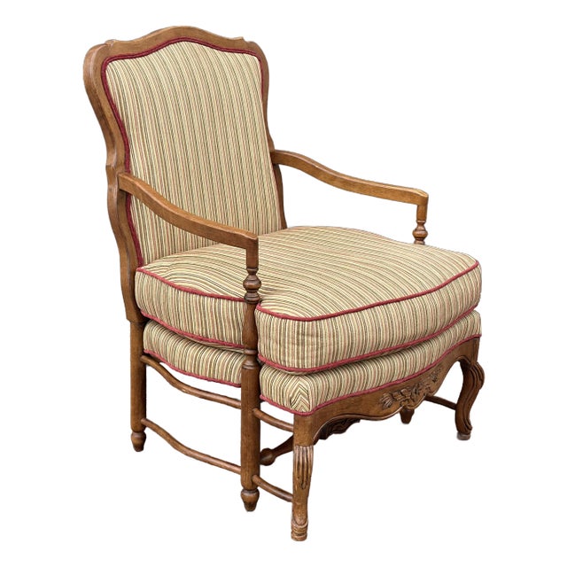 Highland House Genevieve French Country Bergere Lounge Chair For Sale