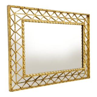 Late 20th Century Large Colombian Spanish Style Parclose Wall Mirror For Sale