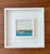 Acrylic and pastel on canvas, mounted on cradled wood panel, framed in a duo style white wooden frame, 13 x 13 x 1.5. Back...