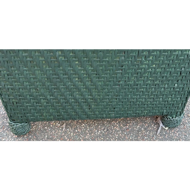 Vintage Green Wicker Style Chair For Sale - Image 11 of 13