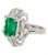 GIA Certified 3.75 Carat Colombian Emerald in Art Deco 18K Gold and Diamond Ring, Size 7 For Sale - Image 4 of 8