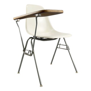Vintage Fiberglass Model DSS-TA Side Chair in White by Charles & Ray Eames for Herman Miller, 1950s For Sale