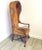 1970s French Revival Porter’s Canopy Chair in Fruitwood and Ochre Velvet For Sale - Image 4 of 11
