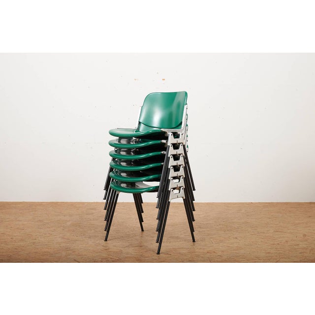 DSC 106 Stacking Chair in Chrome-Plated Tubular Steel by Giancarlo Piretti for Anonima Castelli, 1965, in Good conditions....