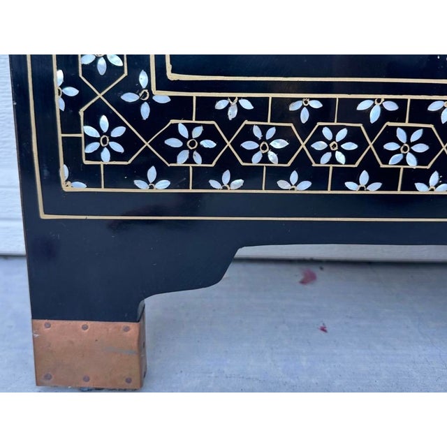 Rare Large 6 Panel Chinese Wild Horses Abalone & Hardstone Inlaid Folding Screen Rare For Sale - Image 14 of 18