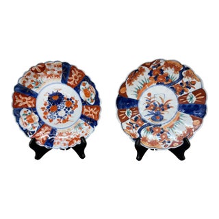 Antique Japanese Imari Plates, a Complementary Pair of 2 For Sale