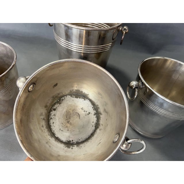 Wine Coolers in Metal from Christofle, 1960s, Set of 4 For Sale - Image 6 of 11