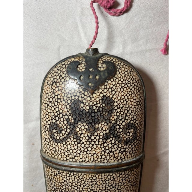 Up for sale is a very high quality antique 19th century Chinese shagreen stingray glasses hard case. This piece is made of...