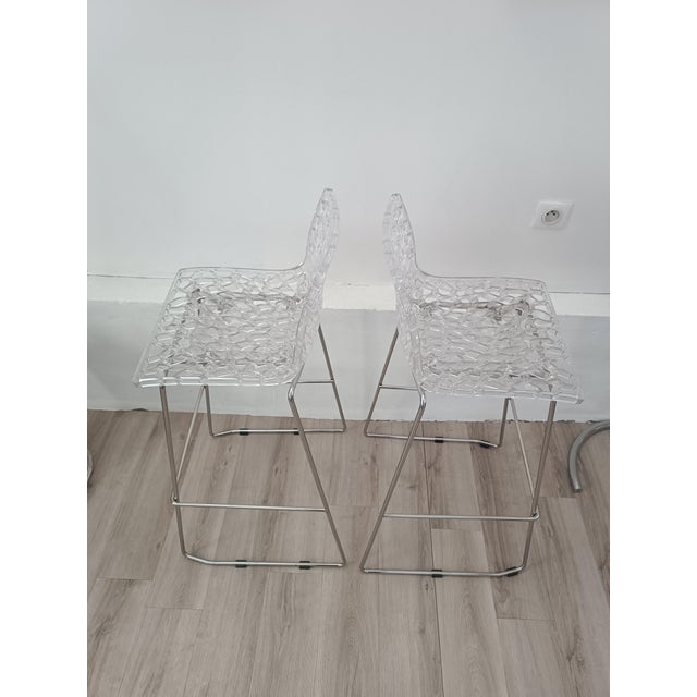 2000 - 2009 Bar Stools, Italy, 2000s, Set of 2 For Sale - Image 5 of 12