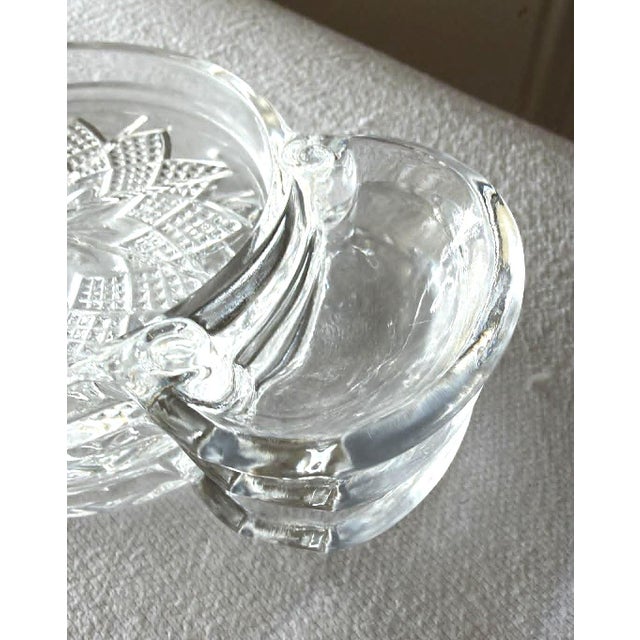 Vintage Mid-Century Modern Molded Glass Ashtray/Coaster Combo Set Atomic Starburst Multi Use - Set of 4 For Sale - Image 6 of 8