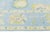 Blue Modern Oushak Style Hand-Knotted Wool Area Rug - Powder Blue & Citron Floral For Sale - Image 8 of 10