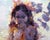 This oil painting depicts a young Thai girl, her expression contemplative as she gazes directly at the viewer. Rich,...