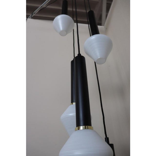 Metal 5-Tier Cascade Chandelier, 1960s For Sale - Image 7 of 10