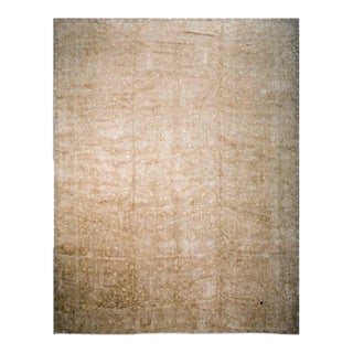 Luxurious and Beautiful Large Size Soft Color Arabesque Triangles Pattern Antique Indian Lahore Carpet For Sale