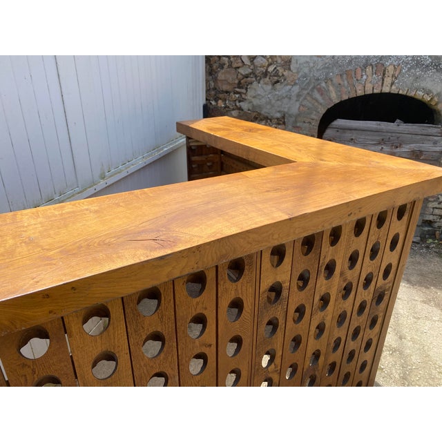 Wood L-Shaped Corner Bar in Walnut, 1950 For Sale - Image 7 of 18