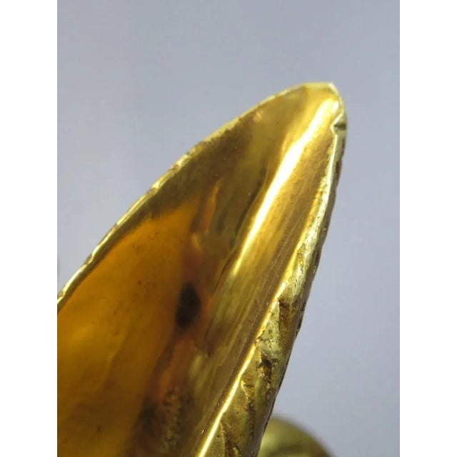 Metal Brass Horse Sculpture with Black Marble Base, Mid-20th Century For Sale - Image 7 of 10