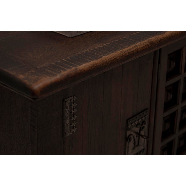 French Brutalist Sideboard in Oak, 1970s For Sale - Image 17 of 18