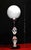 Art Deco Faceted Glass Column Table Lamp with Opaline Shade, 1940s For Sale - Image 3 of 18