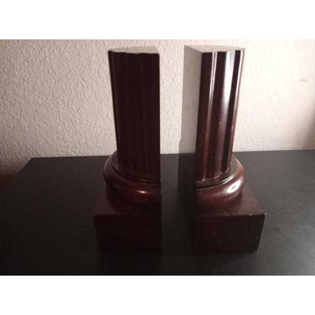 Bombay Company Solid Wood Roman Column Bookends A Pair Chairish