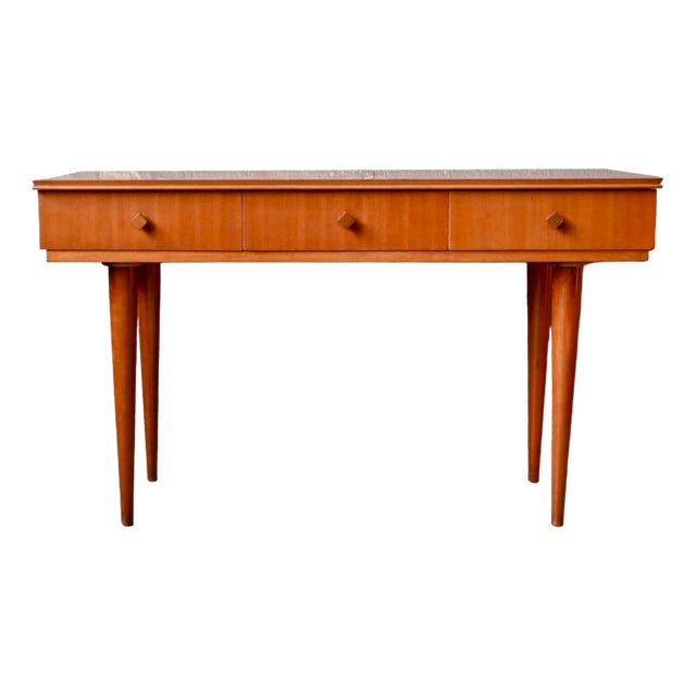 Scandinavian Modern Desk or Console with Drawers, 1960s For Sale