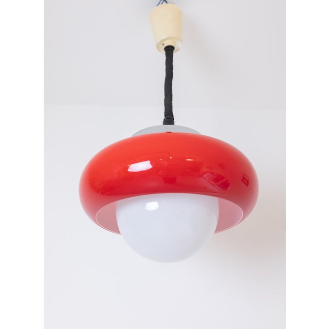 Harvey Guzzini Red Jadran Pendant by Harvey Guzzini For Sale - Image 4 of 7