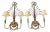 Vintage Large La Barge Hollywood Regency Style Brass 2-Light Wall Sconces - A Pair For Sale