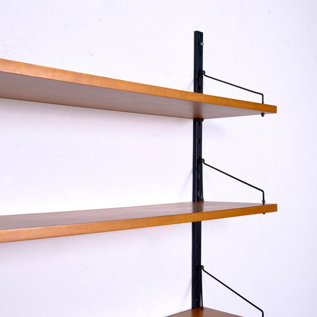 Scandinavian Wall-Mounted Bookcase, 1960s For Sale - Image 14 of 18