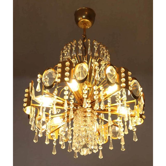 2000 - 2009 Six-Arm Chandelier in Cut Crystal For Sale - Image 5 of 6