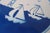 Large Vintage Blue and White Enamelware Platter / Tray With Sailboat and Lighthouse Motif For Sale - Image 9 of 11
